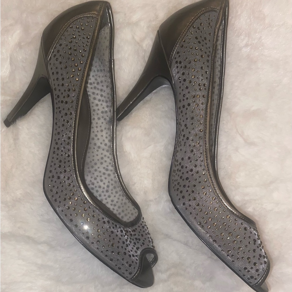 Adrianna Papel Open Toe Heels